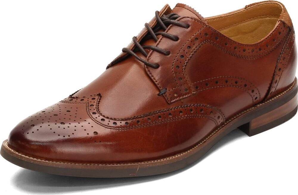Florsheim Upgrade Wing Tip Oxford Men's dress Shoes Cognac 10.5 M